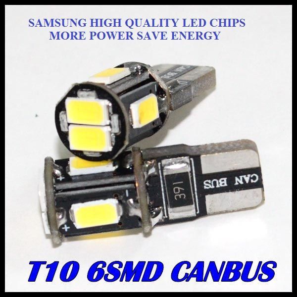 Дневни светлини Т10 w5w canbus samsung led лед авто крушки за габарити