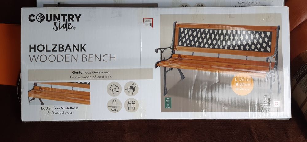 Băncuță cu picioare din fontă