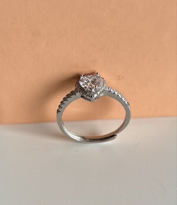 Inel din Argint 925 cu Inimă și Zirconiu Cubic