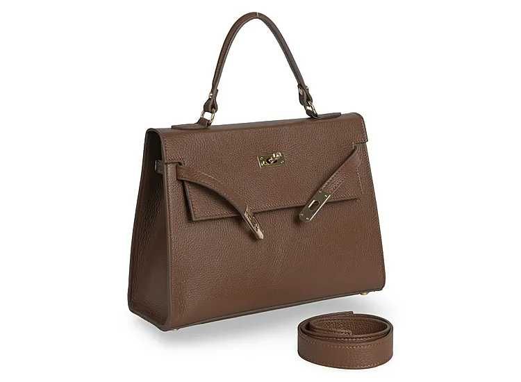 VERA "Kesperada" - Италианска Чанта от естествена кожа, кафяв цвят