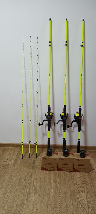 SET 3 Lansete Feeder 2.7m ROBINHAN Bolentino + 3 Mulinete FL QFB 5000