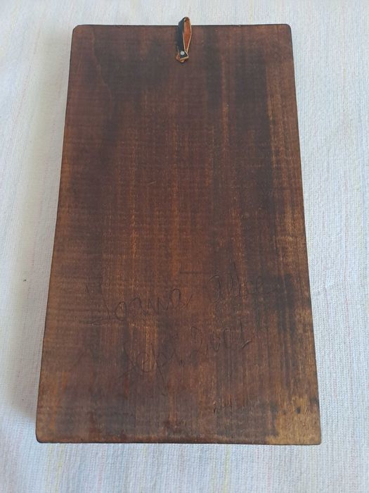 icoana veche pictata pe lemn 14/25 cm