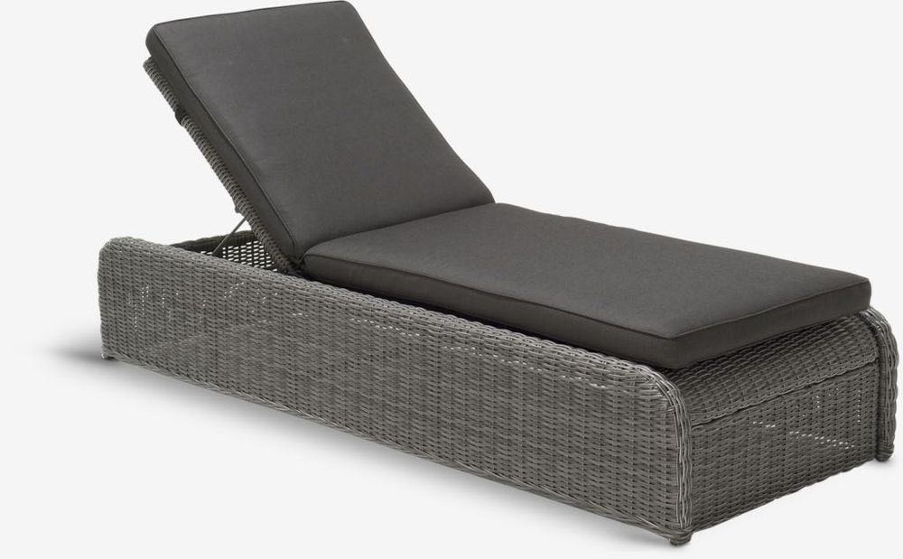 Șezlong premium JUTLANDIA TAMBOHOUSE – 76x206 cm – gri