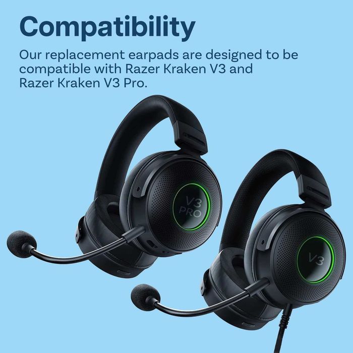 Set 2 bureti pentru casti Razer Kraken V3  Pro, V3 Gaming, Cooling-Gel