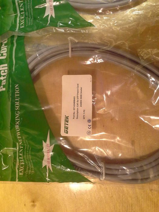 Патч-корд FTP cat.5е, RJ45-RJ45, 24AWG 1 и 3 метра