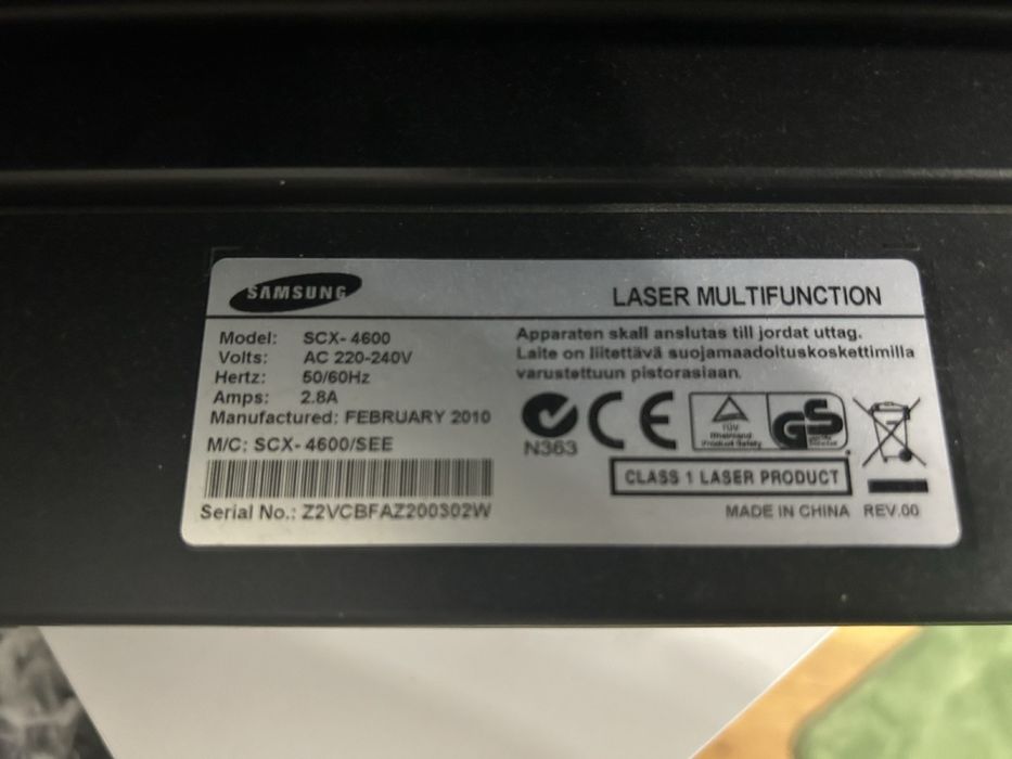 Samsung SCX-4600, лазерен принтер/копир/скенер, 22стр/мин, 1200x1200dp