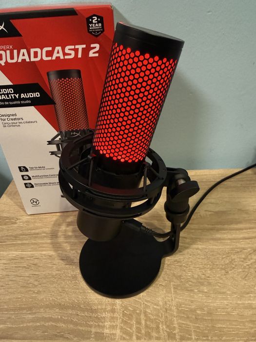 Микрофон HyperX QuadCast 2 – отлично състояние