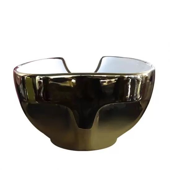 Луксозна мивка за измивни колони - златисто бяло