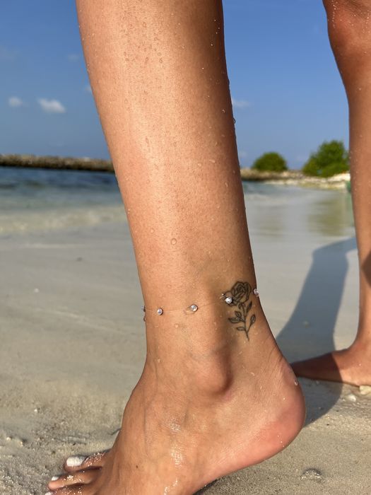 Гривна за глезен с кристали Swarovski