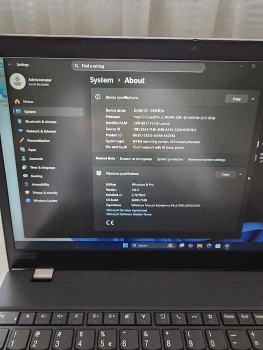 Laptop Lenovo Thinkpad T15