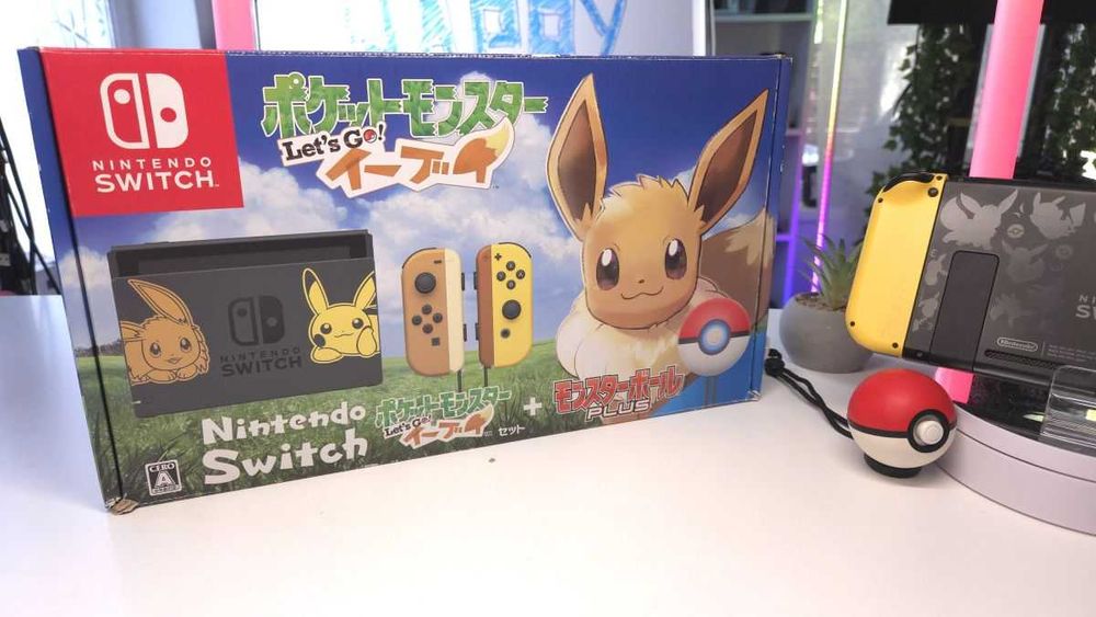 Nintendo Switch V1 Pokemon Let's Go Limited Ed. BOX Collector's Tier, Modat Picofly/128GB/18 Jocuri