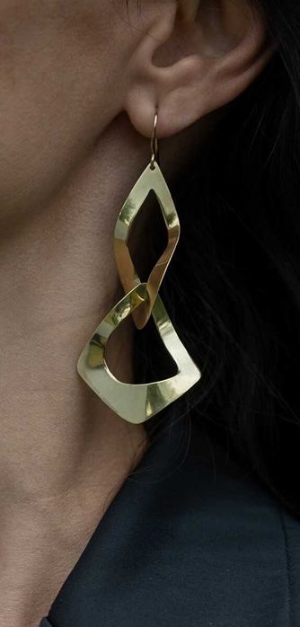 Сребърни висящи обеци, елегантни сребърни обеци, големи обеци