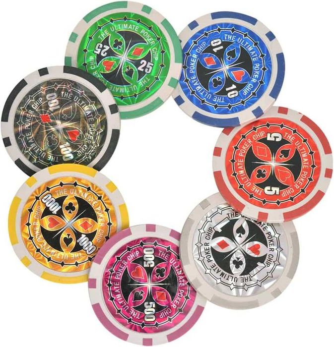 Set de Poker profi cu 500 de jetoane in servieta din aluminiu zaruri