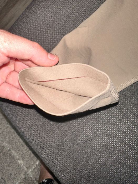 Оригинален дамски спортен клин 7/8 Адидас за Йога бежов,безшевен Нов S