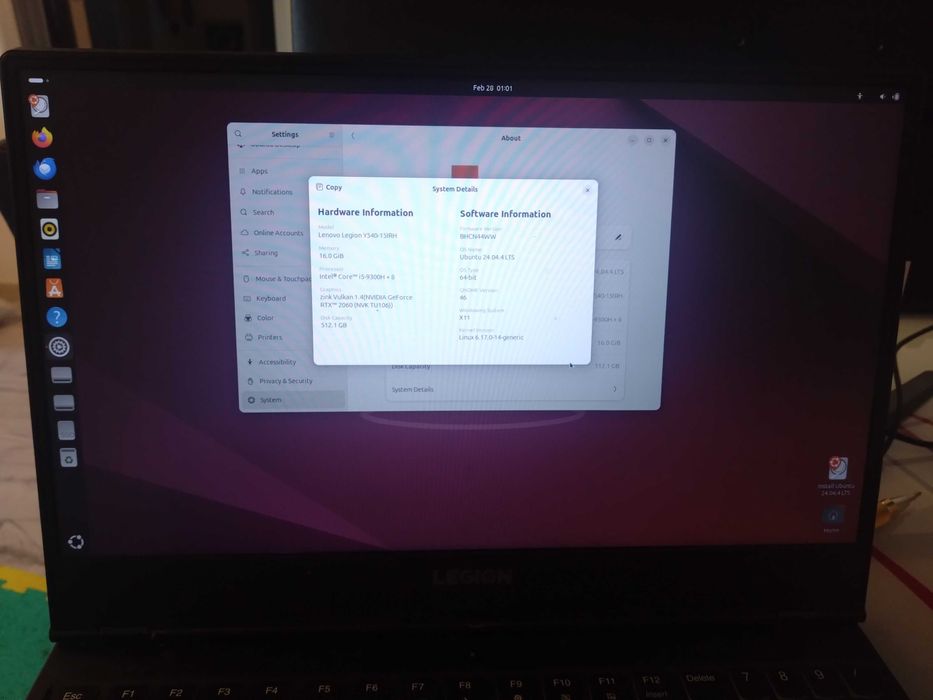 Vand Laptop Lenovo Y540