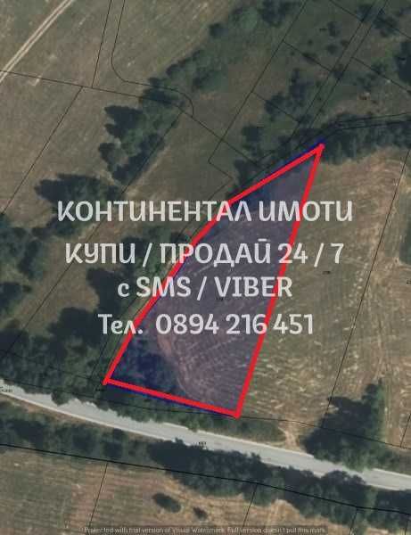 кодо 62801. Парцел 3650м2 с лице на асфалтов път на 300 м от язовира