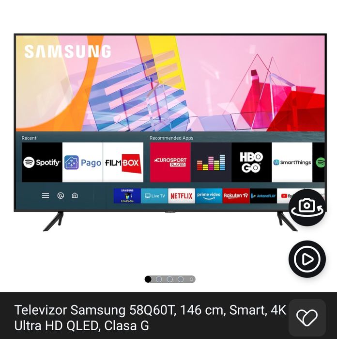 Samsung QLED, 58Q60T, 146 cm - defect