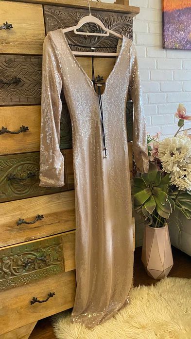 Рокля с пайети*S*Nude sequined dress 16Arl