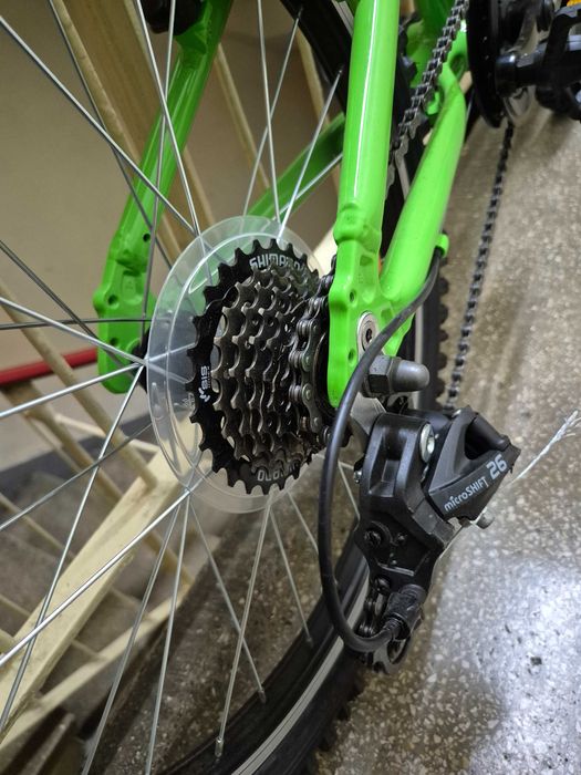Bicicleta MTB copii Pegas Mini Drumet 20 inch, Negru/Verde