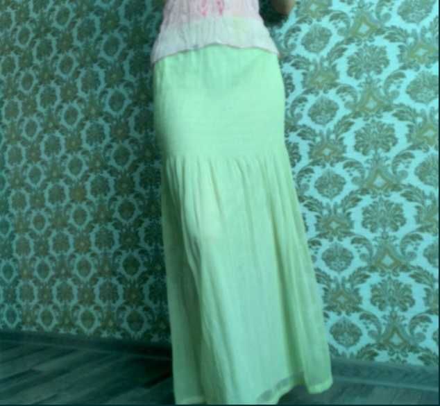 Производство Франция. Новые легкие длинные юбки, 3 цвета.