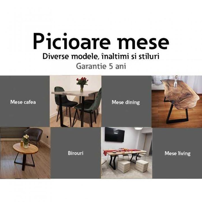 Picioare Metalice Pentru Mese– Stabilitate și Stil - BalustradeTM