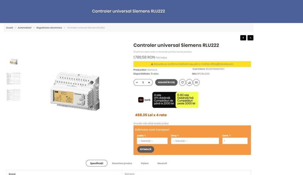 Controler universal Siemens RLU222