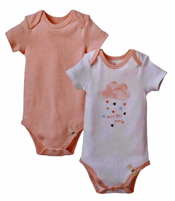 Бебешко боди с къс ръкав, 0-4 год., 100% памук
