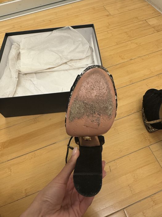 Sandale AQUAZZURA Negre cu Cristale, marime 38.5