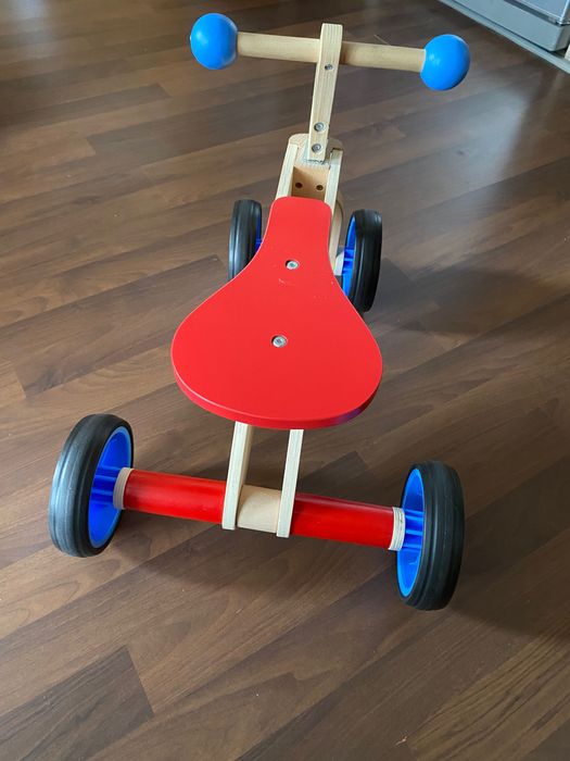 Bicicleta din lemn Lidl, 4 roți