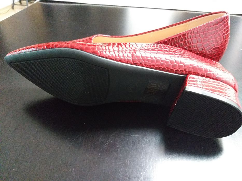 Обувки, Обувки,ном.37,червени, тип кожа крокодилска