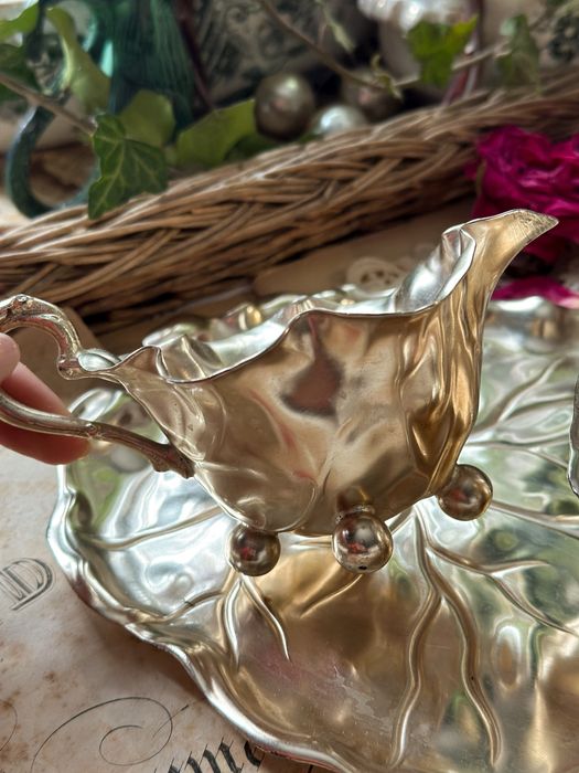 Посребрен сет WMF поднос, латиера, захалница, щипка