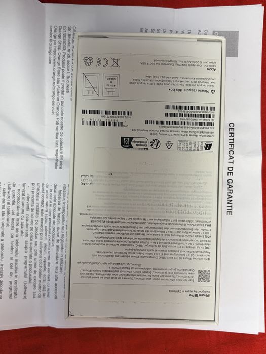 Iphone 16 PRO desert titanium ca nou factura/garantie 12 luni Orange R
