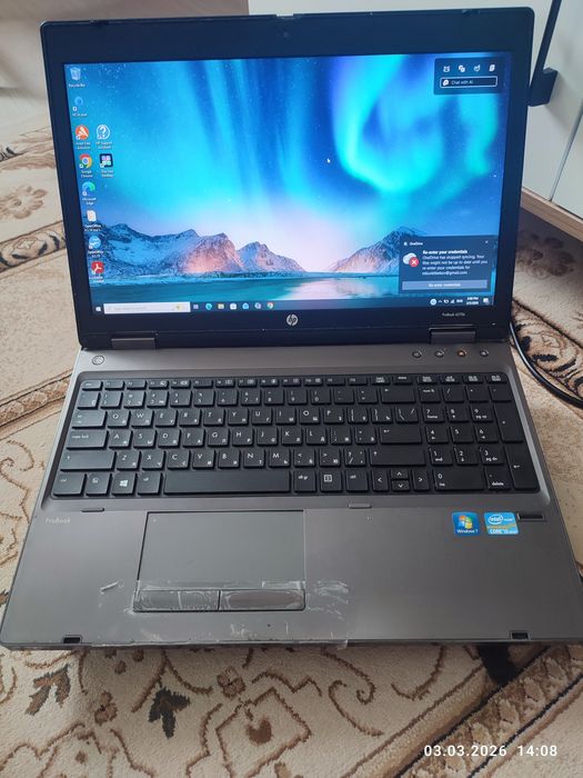 Ноутбук HP в рабочем состояний