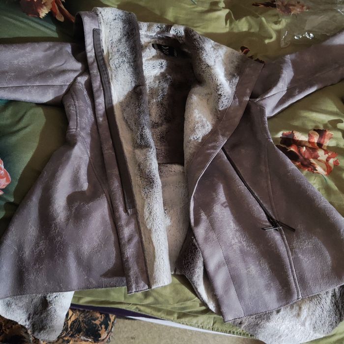 Дублёнка из натурального кроличьего меха