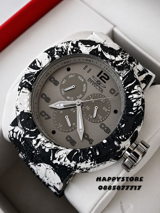 INVICTA Flux white/black 52 mm, Инвикта нов мъжки часовник