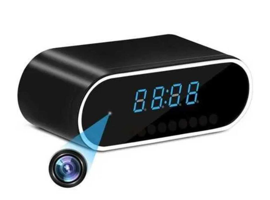 Ceas birou cu camera incorporata HD Wi-Fi infrarosu pentru mod noapte