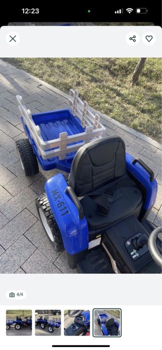 Синий трактор для детей