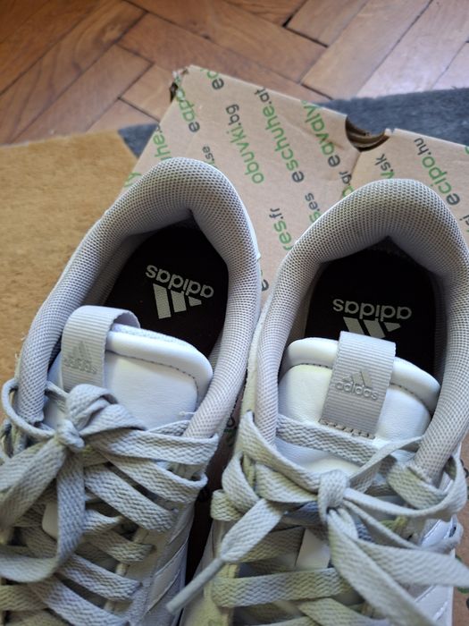 Adidasi Adidas VL Court 3.0 Gri Piele Intoarsa – Ca Noi – Marimea 37,5