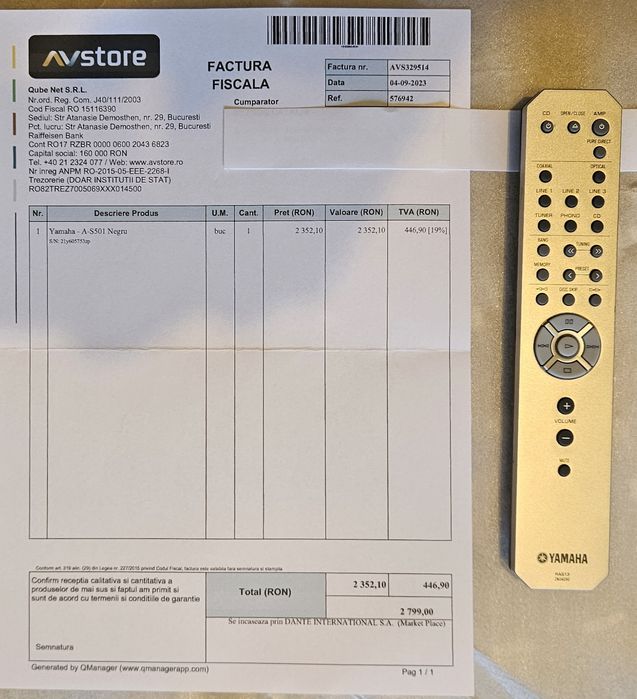 Amplificator Yamaha A-S501