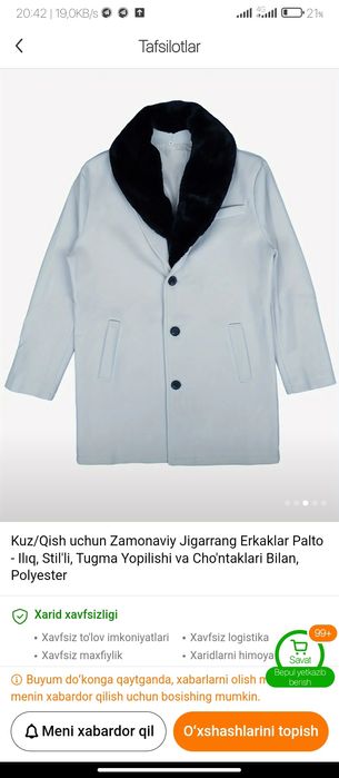 Erkaklar qishki paltolari