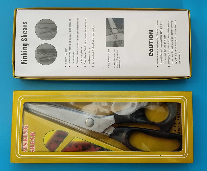 Професионална ножица 23см зигзаг зиг-заг и вълнообразна