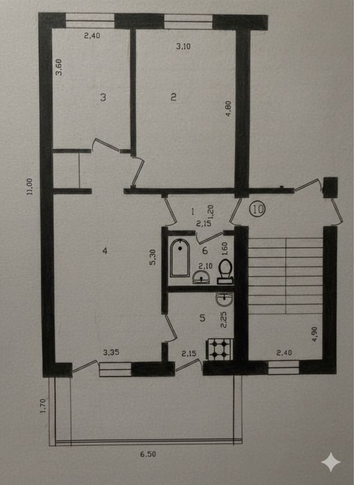 СРОЧНО 3-х комнатная  Парус Чиланзар-6 | Кирпич | 67м²