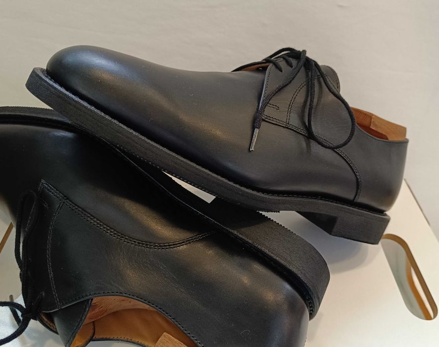 Pantofi derby 45 lucrati manual Argueyrolles NOI piele naturala