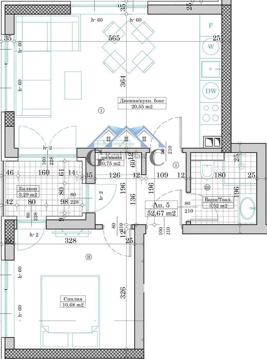 Продава се Двустаен апартамент в Варна, Възраждане 1 - 60 кв.м за 827 €/кв.м - Снимка #1