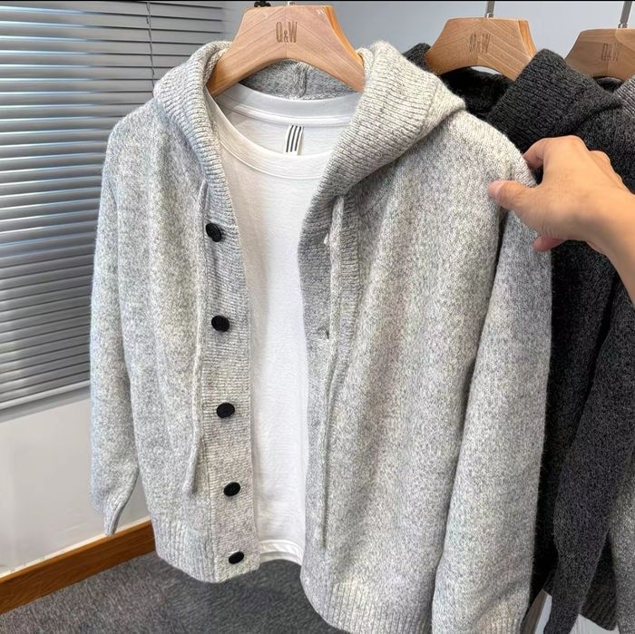 Серый кардиган на пуговицах в наличии Размер XL