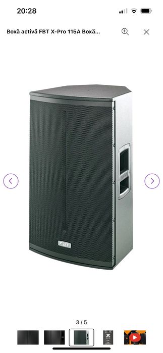 Vând boxe active Fbt xpro 115 A