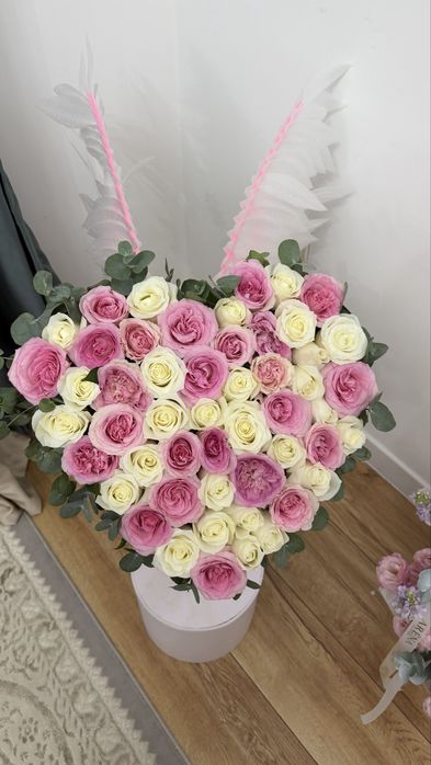 Цветы, букет, крыля ангела