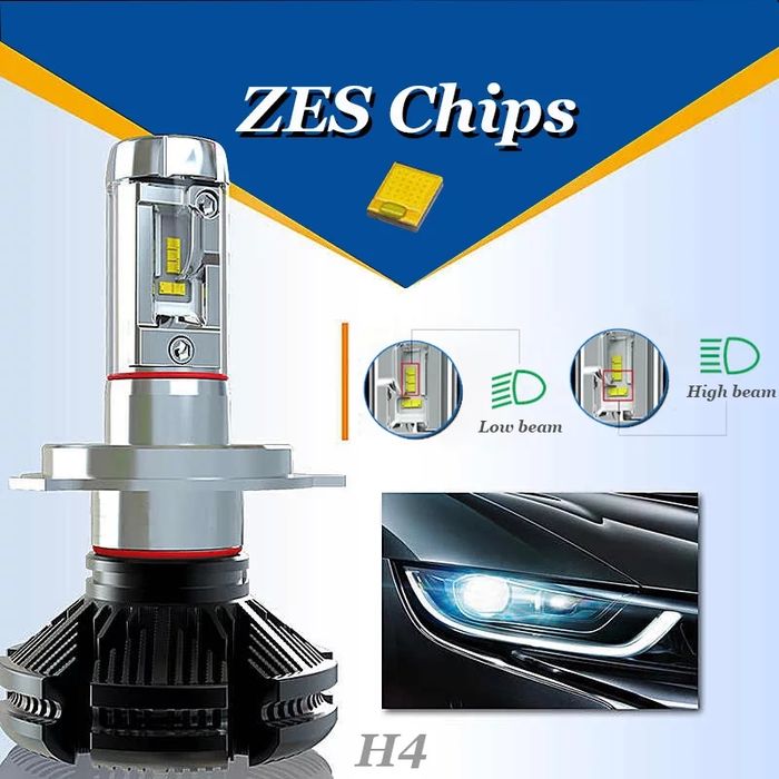 Set Două Becuri Led 6000Lm/50W/6000K/H1,H3,H4,H7,H8,H9,H11