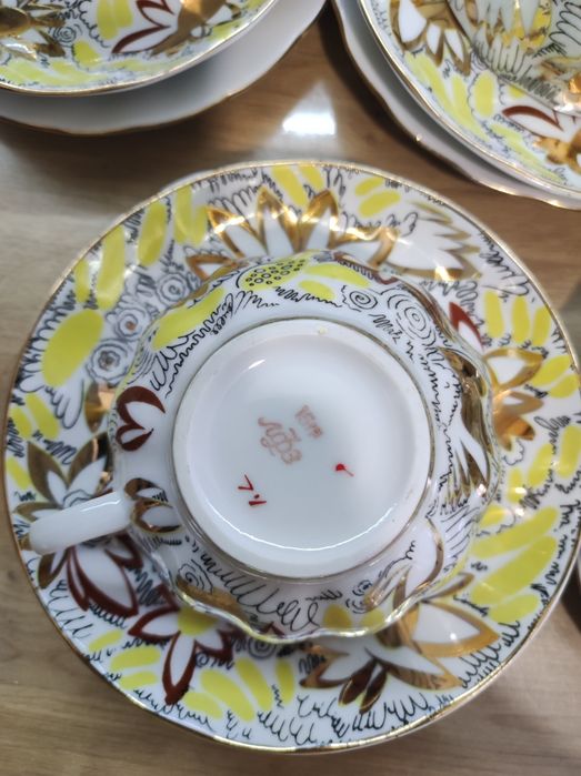 Чайный сервиз ЛФЗ "Золотые ромашки"