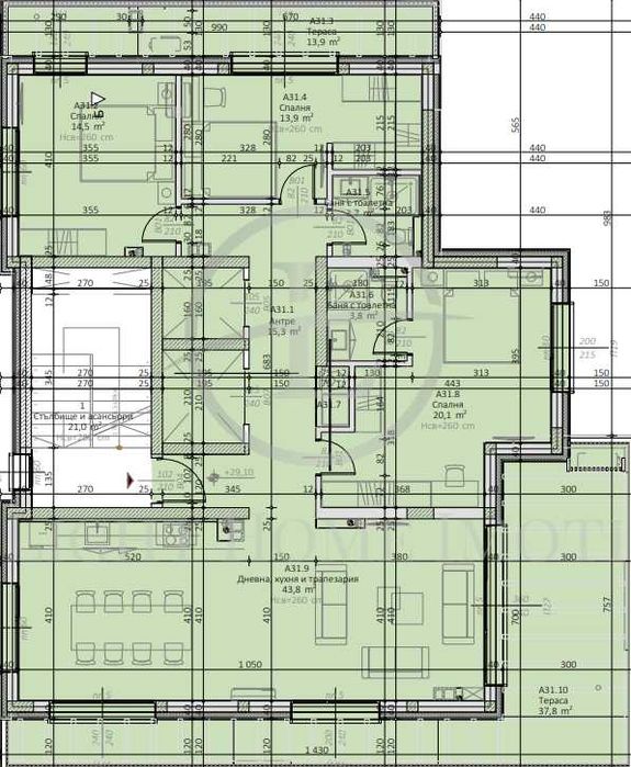 Продава се Четиристаен апартамент в Пловдив, Каменица 2 - 220 кв.м за 1219 €/кв.м - Снимка #6